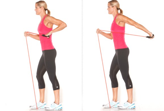 Ασκησεις τρικεφαλων με λαστιχα γυμναστικης